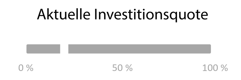 Schieberegler, der etwa 60% Investitionsquote anzeigt